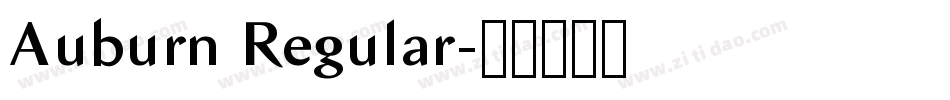 Auburn Regular字体转换